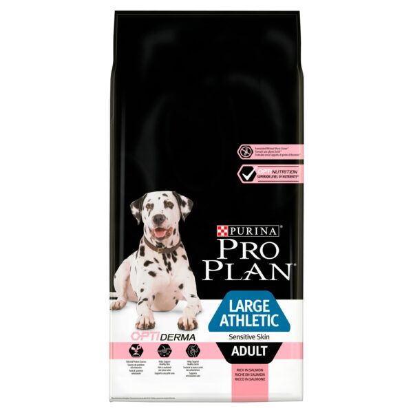 PURINA PRO PLAN LARGE ATHLETIC ADULT Sensitive Skin OPTI DERMA Łosoś 14kg