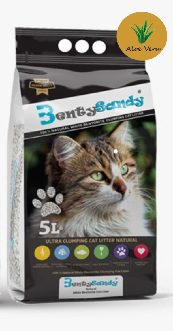 BENTY SANDY ALOE VERA Żwirek bentonitowy biały 5l