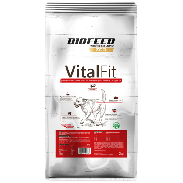 BIOFEED VITALFIT dla dorosłych psów średnich i dużych ras z wołowiną 2kg