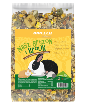 BIOFEED Nasz Gryzoń i Królik pokarm dla gryzoni i królików 1kg BIOFEED Nasz Gryzoń i Królik pokarm dla gryzoni i królików 1kg