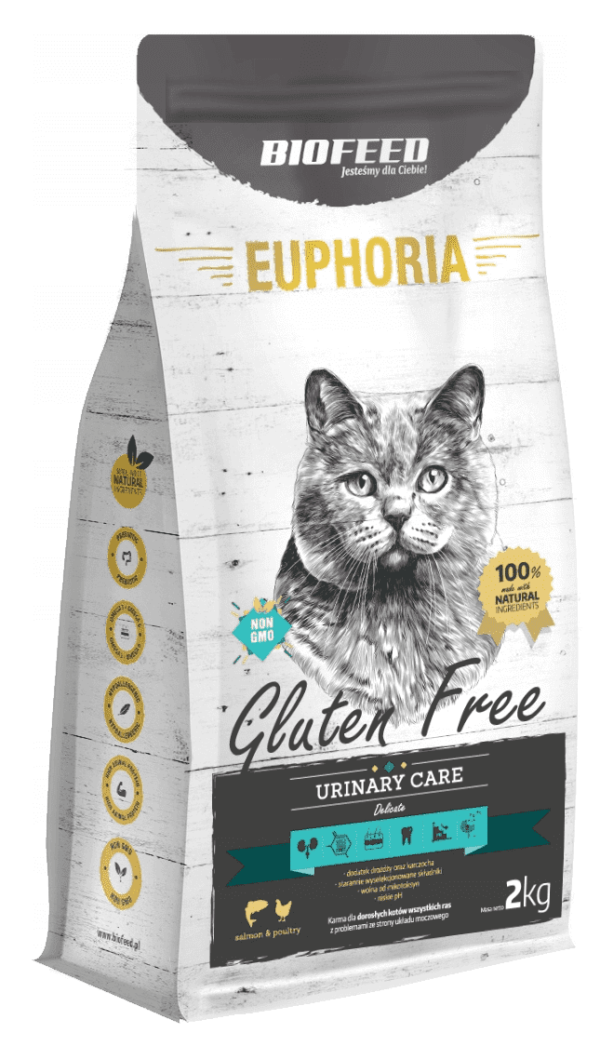 BIOFEED EUPHORIA ANTI HAIRBALL Gluten Free karma dla kotów z drobiem i łososiem 2kg