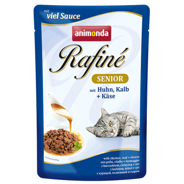 ANIMONDA Rafiné Soupé Senior saszetka z kurczakiem cielęciną i serem w sosie 100 g