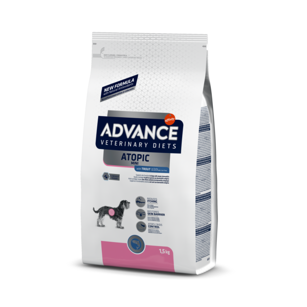 ADVANCE DIET Atopic Mini Trout - sucha karma z pstrągiem dla psów ras małych 1