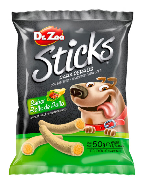 DR ZOO Sticks Rolls de Pollo - Paluszki dla psa o smaku roladek z kurczaka 50g [11254]