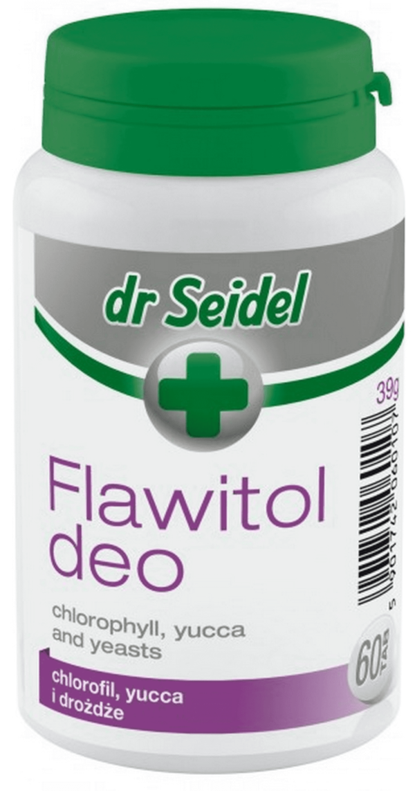 FLAWITOL DEO z chlorofilem i Yucca Schidigera 60 tabletek