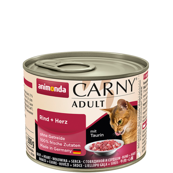 ANIMONDA Carny Adult puszka z wołowiną i sercami 200g